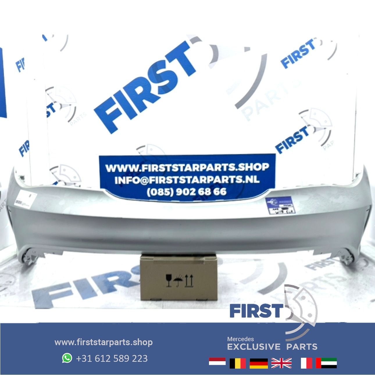 W117 CLA AMG ACHTERBUMPER MAT ZILVER GRIJS Mercedes C117 X11, Gebruikt, -, Voor, Ophalen of Verzenden