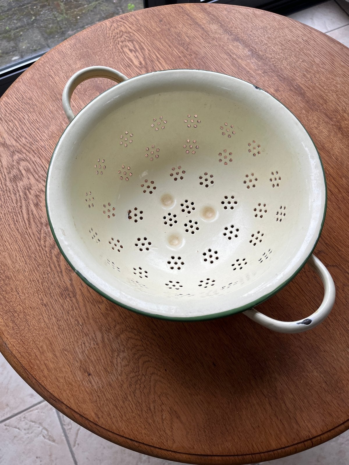 Vintage Emaille Vergiet - Perfecte Staat, Antiek en Kunst, Antiek | Emaille, Ophalen of Verzenden