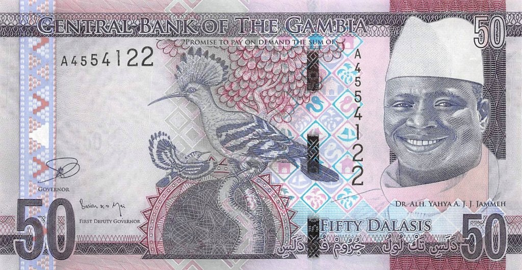 Gambia 50 Dalasis 2015 Unc pn 34a, Ophalen of Verzenden, Overige landen, Los biljet