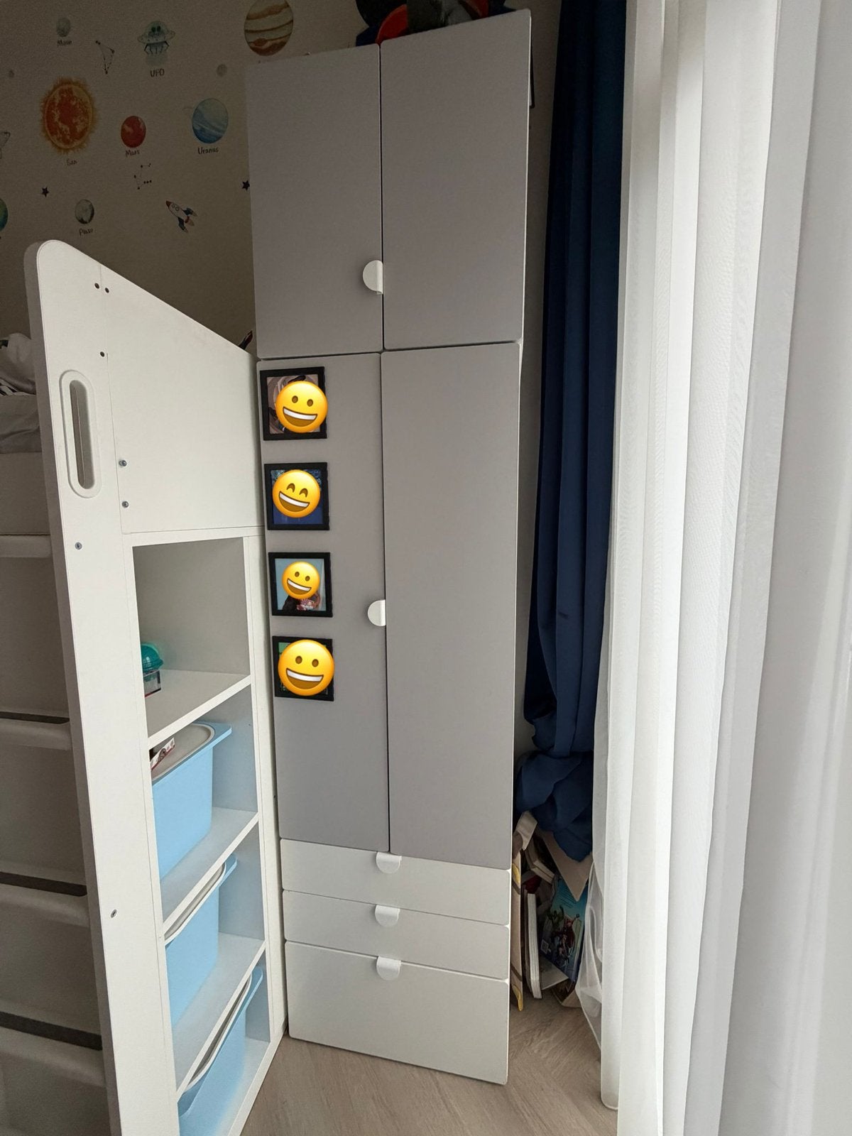 Complete IKEA kinder kamer: hoogslaper, bureau, 2 kasten, Kinderen en Baby's, Ophalen, Gebruikt, Jongetje of Meisje