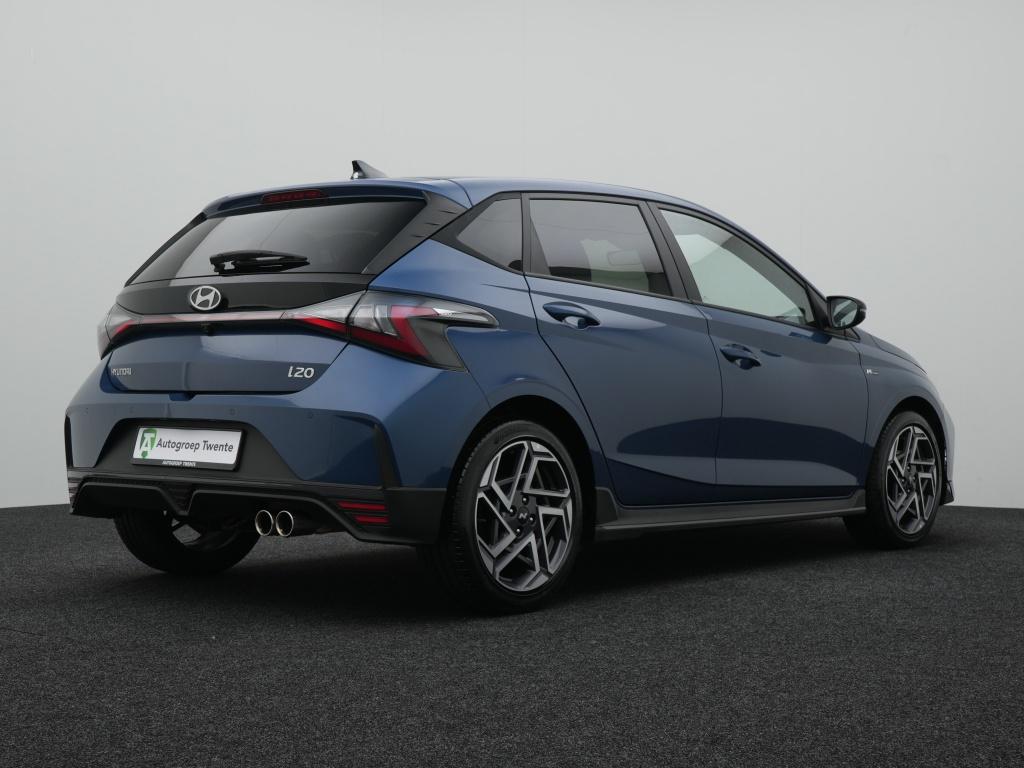 Hyundai i20 1.2 N Line | Navigatie | Private lease 429 p.m., Keurmerk '100% Onderhouden', 12 maanden, Gebruikt, Zwart
