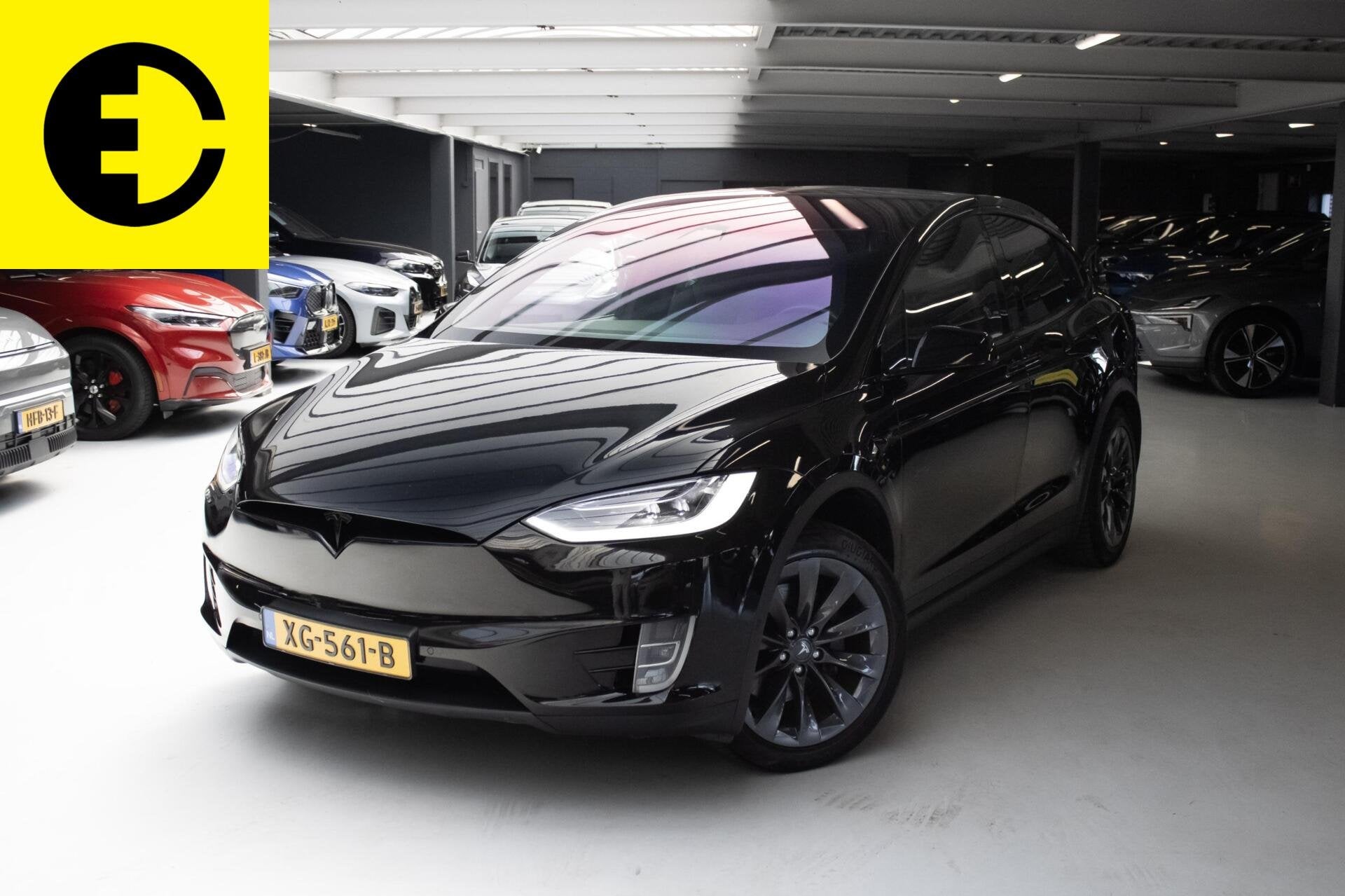 Tesla Model X 100D 7p. | SOH 87.6% |Stoelverwarming | Luchtv, Model X, 7 stoelen, Zwart, 420 min