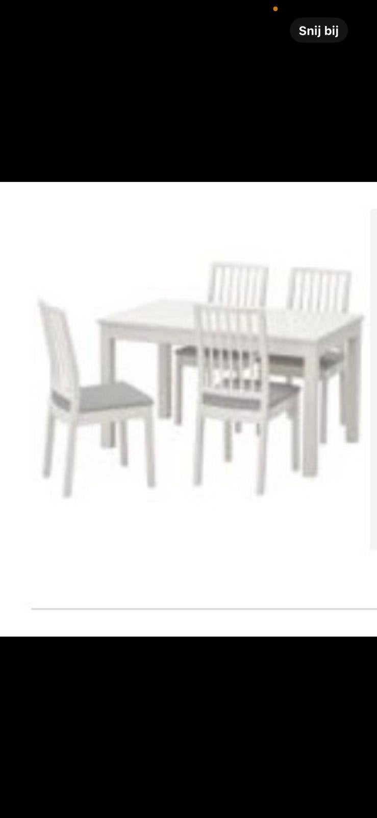 Eettafel uitschuifbaar Ikea zo goed als nieuw, Ophalen, Zo goed als nieuw, Eettafel