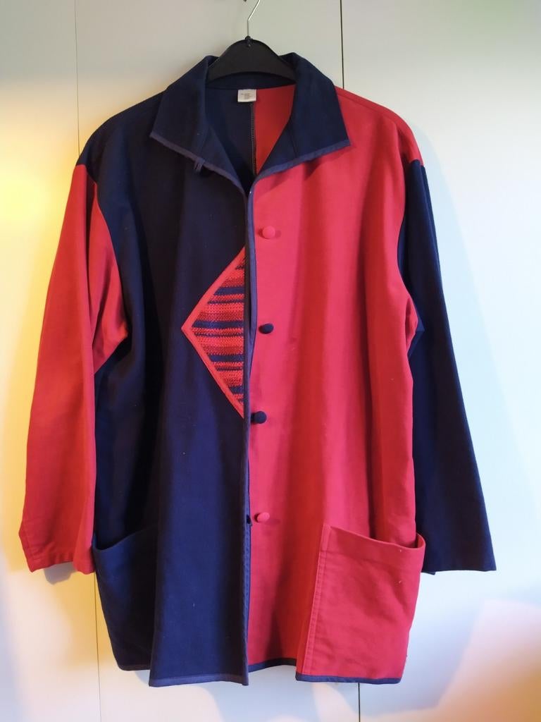 Jasje van Unica( Finland) maat X L, katoen, ongevoerd, Ophalen of Verzenden, Zo goed als nieuw, Maat 46/48 (XL) of groter, Rood