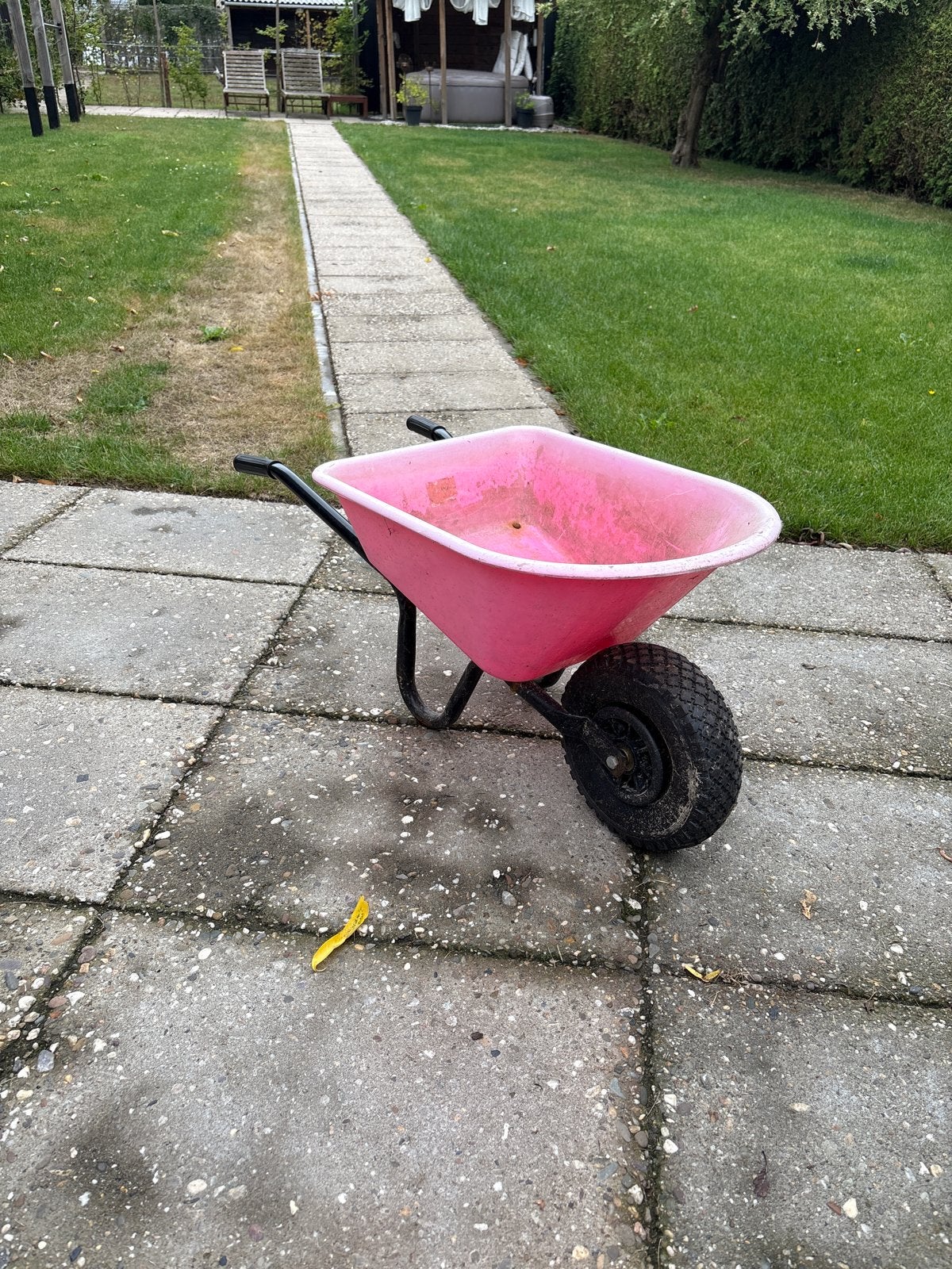 Roze kinderkruiwagen, Ophalen, Gebruikt, Handmatig, Eenwielig