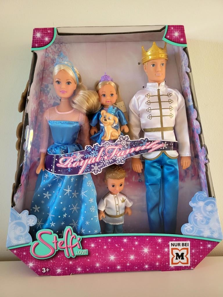 Steffi Royal Family poppen, koning, koningin en kinderen, Ophalen of Verzenden, Nieuw, Pop