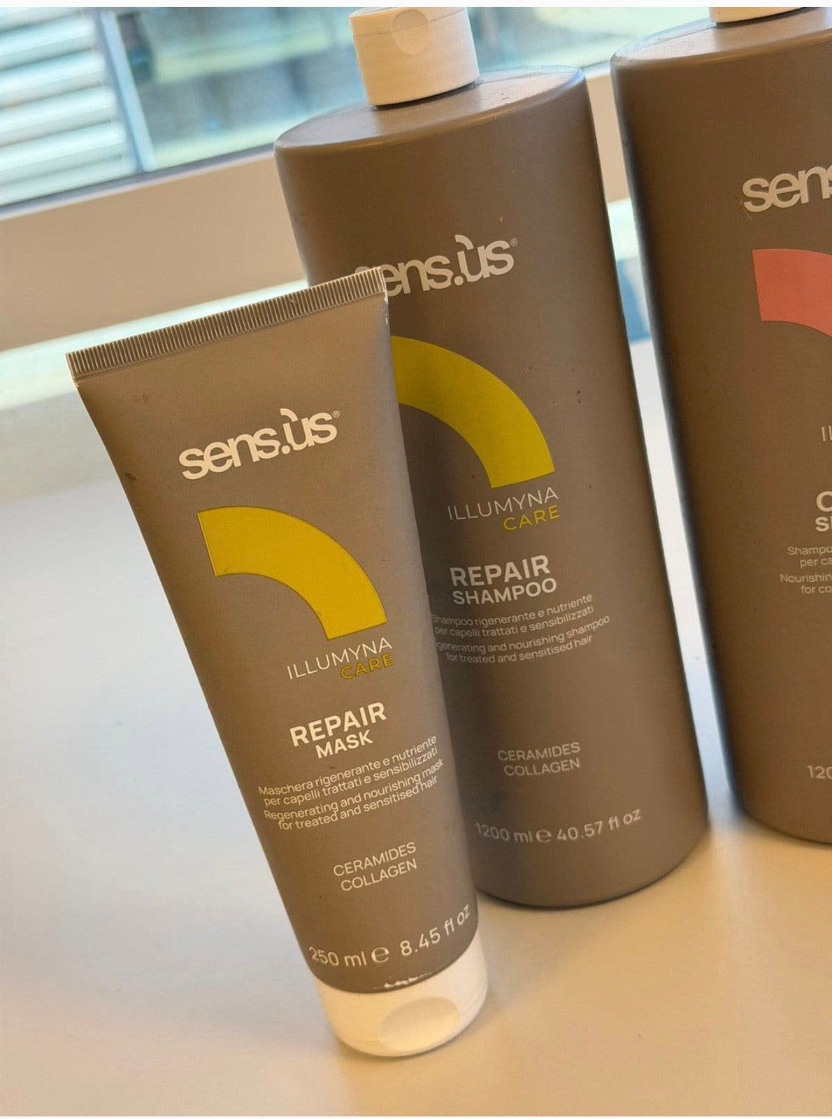 Sens-us Illumyna Care Shampoo & Masker 4 Partij repair color, P, P, P, Nieuw