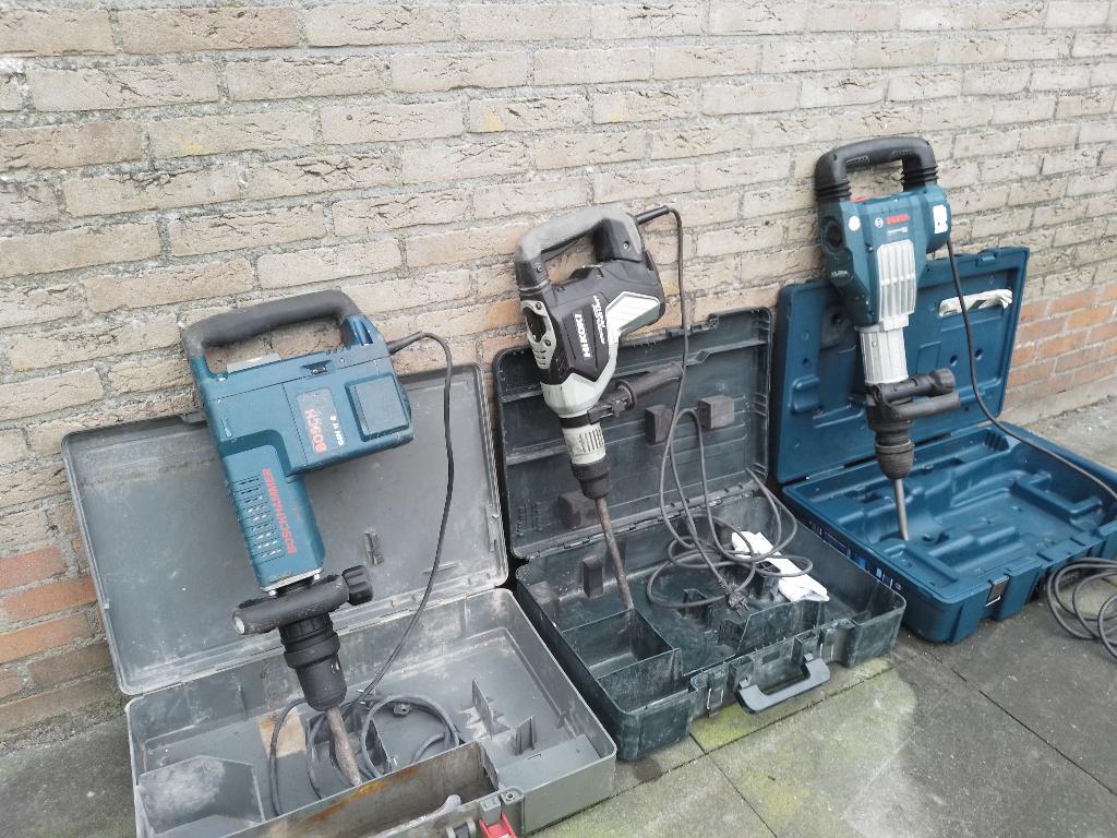 breekhamer 2st Bosch kango 1700W sloophamer SDSmax 230V, Ophalen, Gebruikt, 600 watt of meer, Boor- en/of Breekhamer