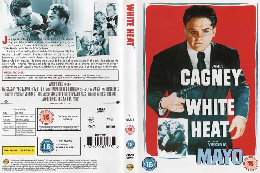 White Heat 1949 DVD met James Cagney, Virginia Mayo, Alle leeftijden, Ophalen of Verzenden, Zo goed als nieuw, Actie en Avontuur