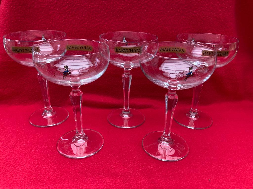 5 speciale babychamglazen, Antiek en Kunst, Antiek | Servies los, Ophalen of Verzenden