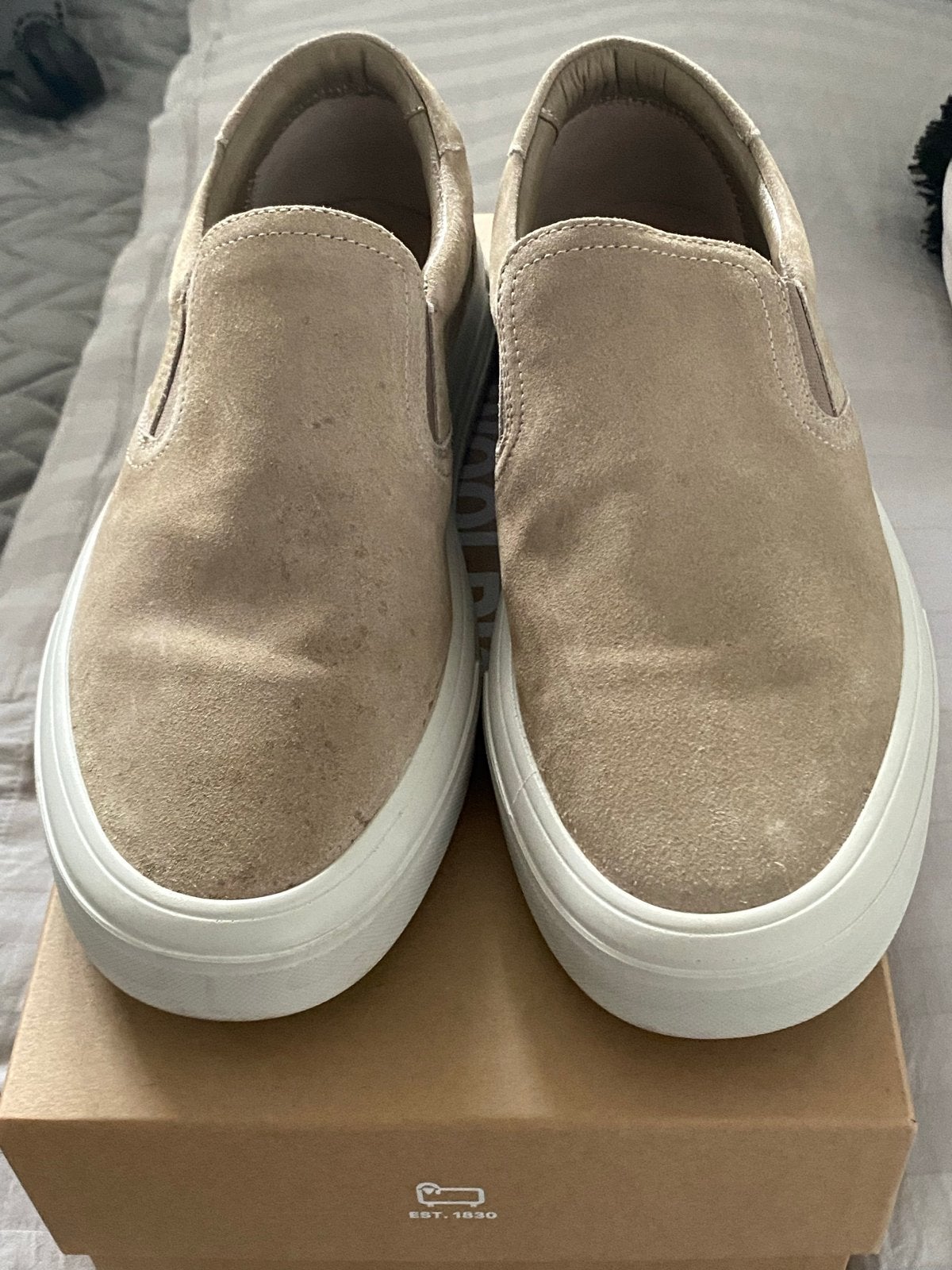Manfield schoenen maat 42 - één keer gedragen, Ophalen of Verzenden, Zo goed als nieuw, Beige, Instappers