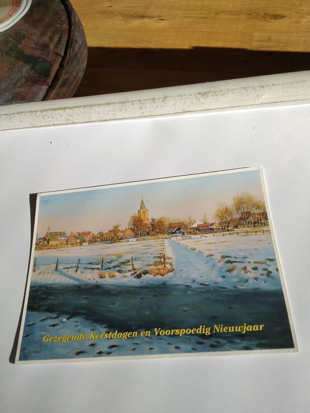 Kerstkaart Bunschoten , namiddag /Klaas Zwaan Spakenburg, Ophalen of Verzenden, Overijssel