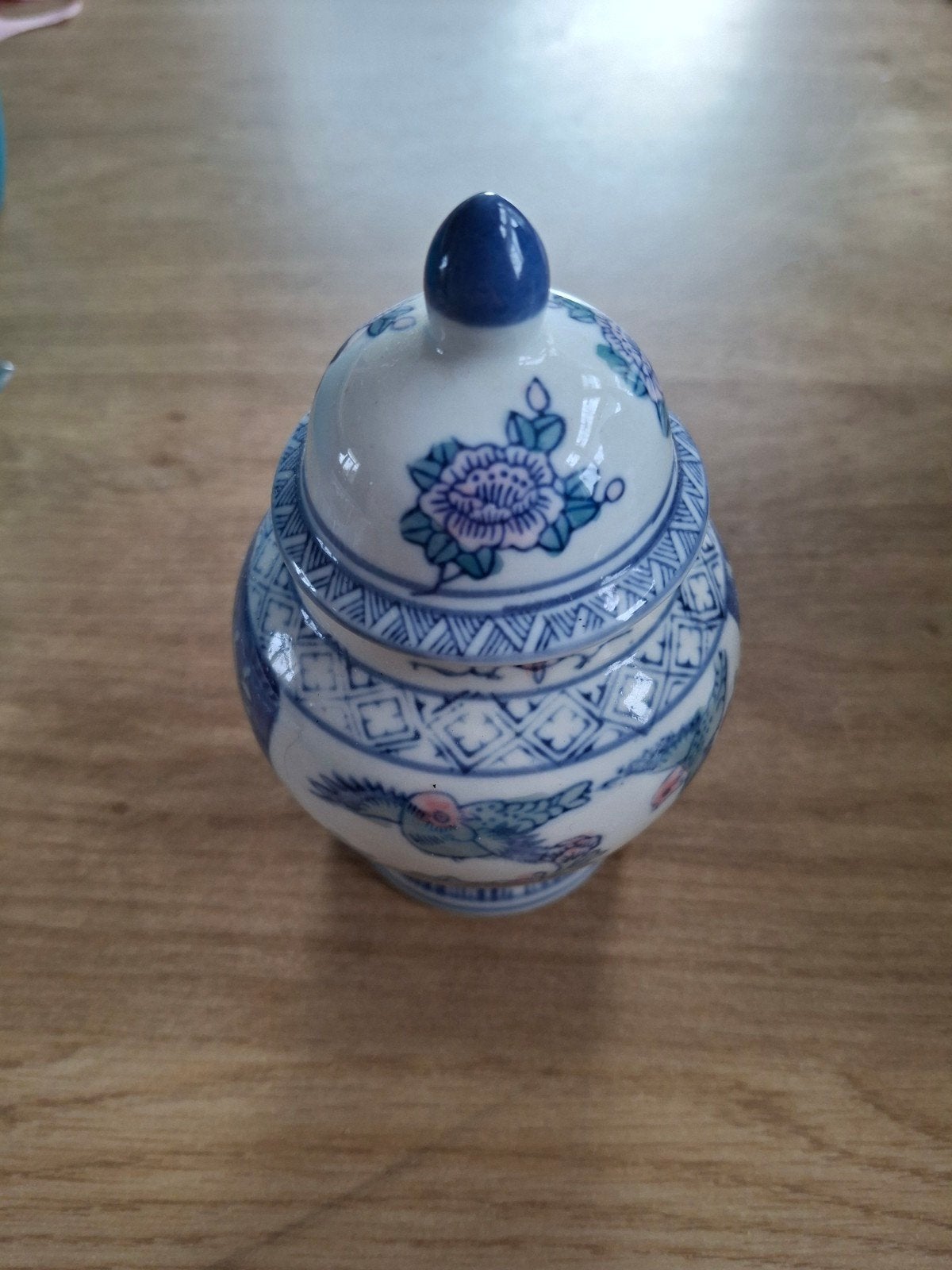 Decoratieve Chinese gemberpot met vogel- en bloemmotief, Ophalen of Verzenden