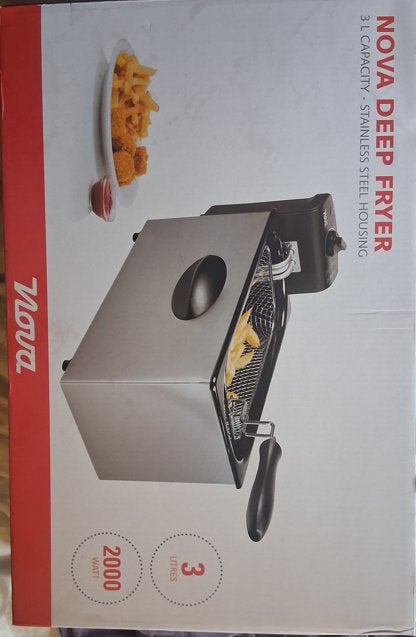 Nova friteuse 3 liter 2000 Watt DEEPFRYER, 2 tot 3 liter, Ophalen of Verzenden, Nieuw