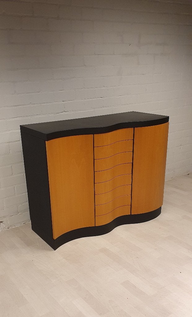 vintage  wandkast dressoir giorgetti design kast, Ophalen, Gebruikt, 150 tot 200 cm, Overige houtsoorten