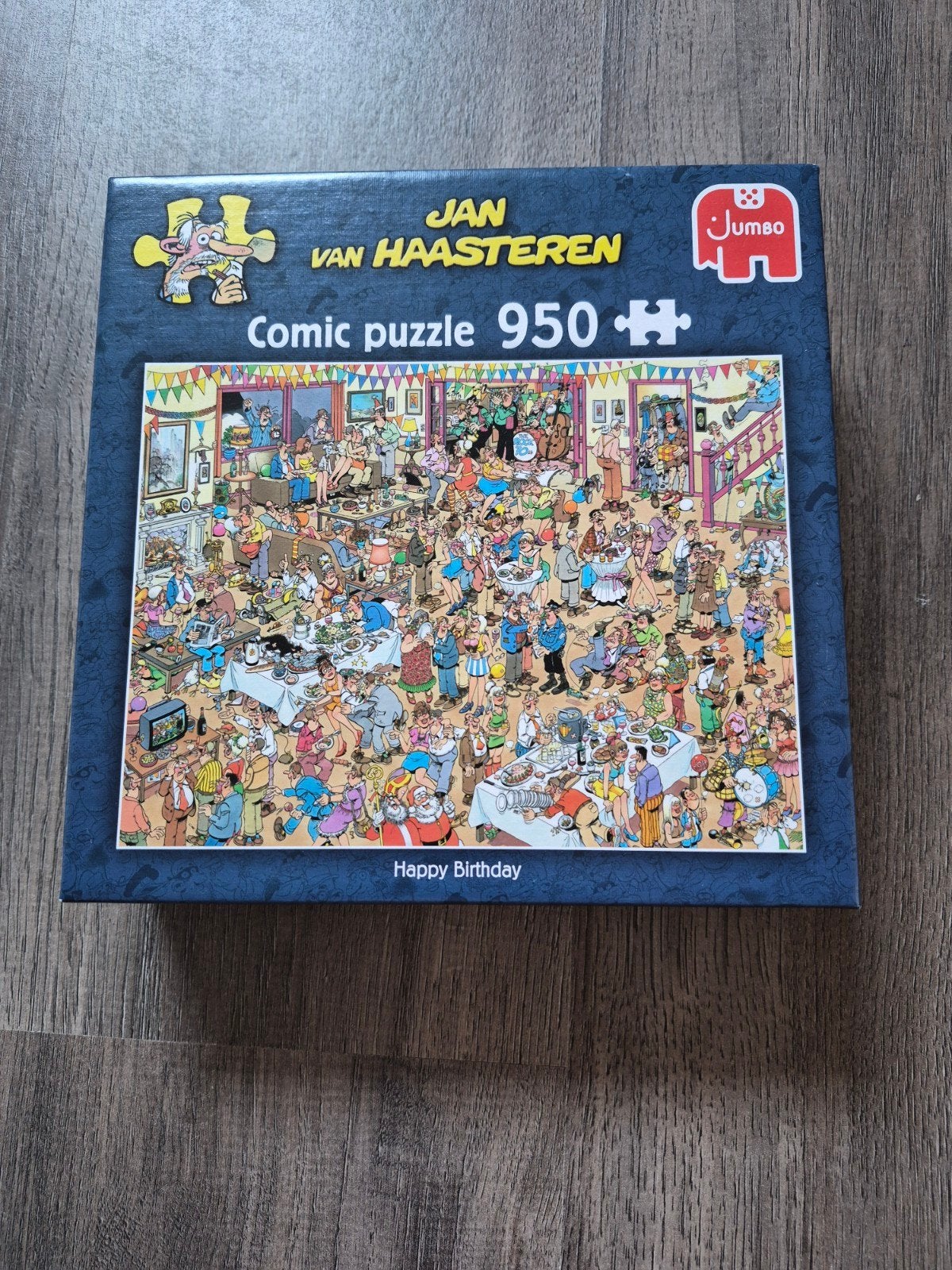 jan van haasteren happy birthday 950 stukjes, Ophalen, 500 t/m 1500 stukjes, Zo goed als nieuw