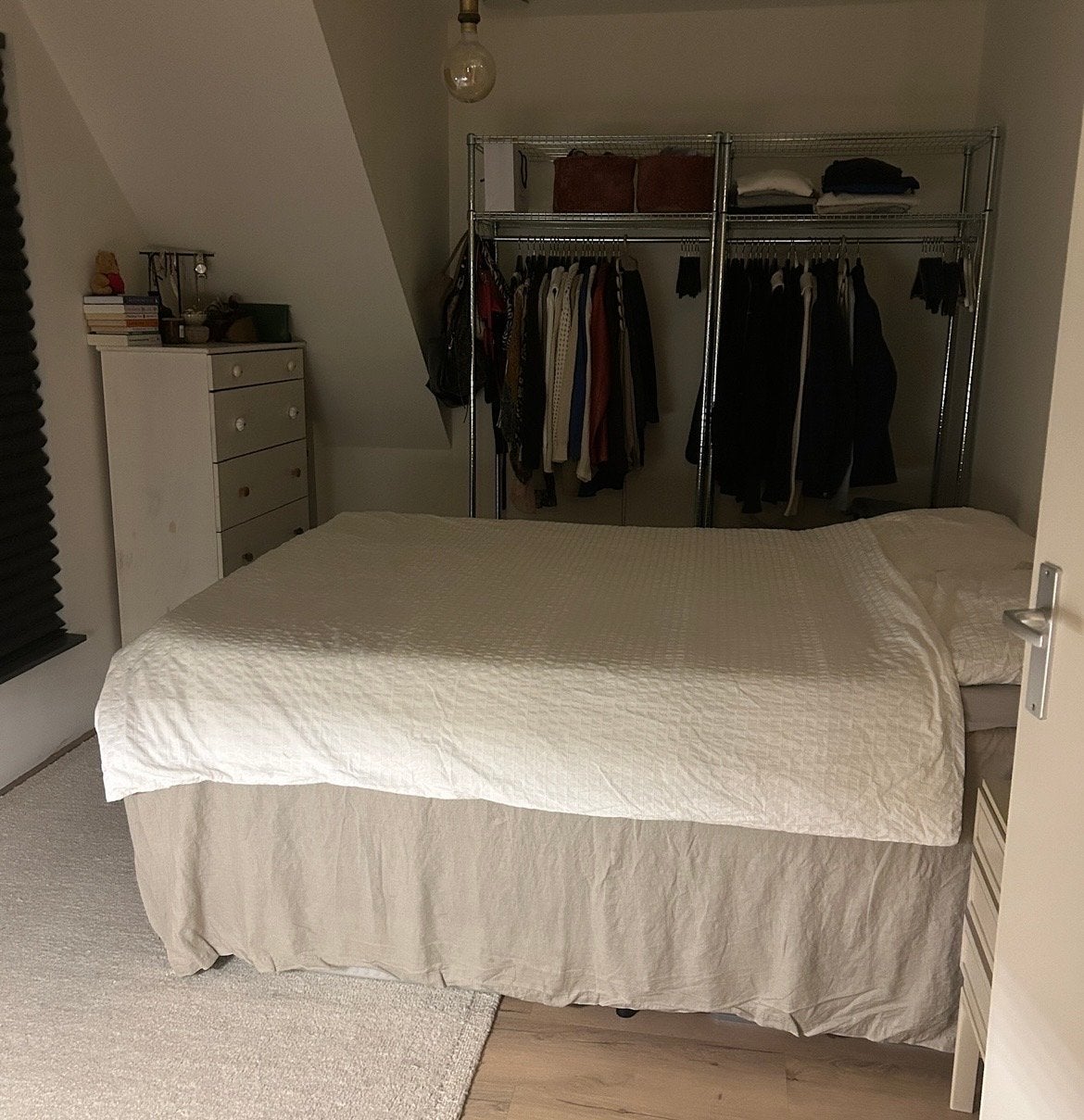 Complete boxspring 140x200 incl. Emma matras & JYSK topper, Ophalen, Tweepersoons, 140 cm, Zo goed als nieuw