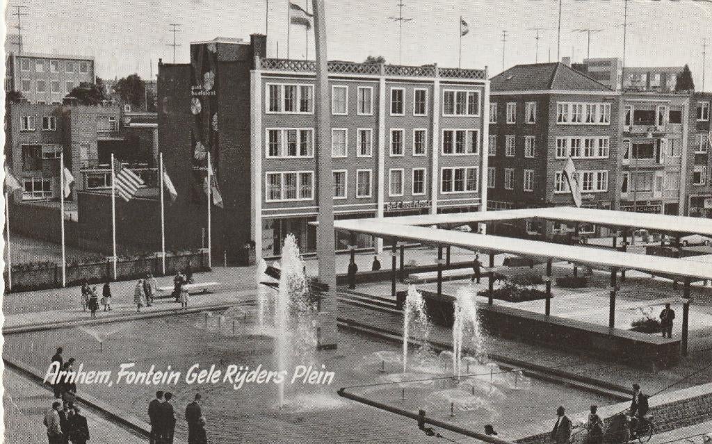 ARNHEM Fontein Gele Rijders Plein, Verzamelen, Verzenden, 1960 tot 1980, Gelopen, Gelderland