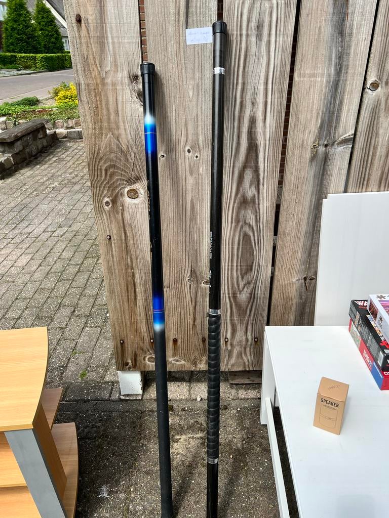 Vaste hengels 8 meter lang, Ophalen of Verzenden, Zo goed als nieuw, Vaste hengel