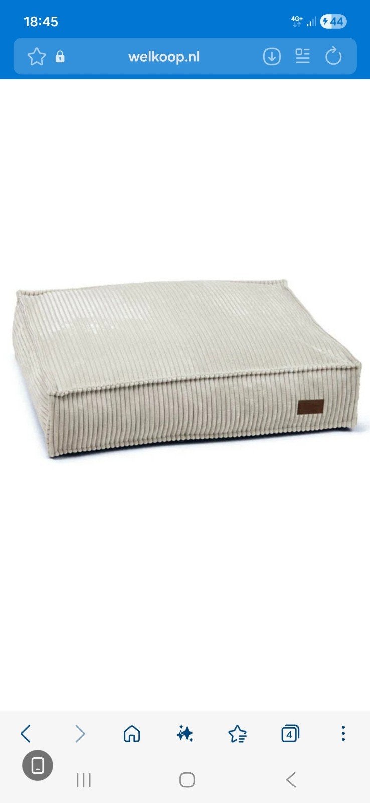 Designed by Lotte hondenkussen ribstof  120x80x15 nieuw!!!, Ophalen, Nieuw, Stof