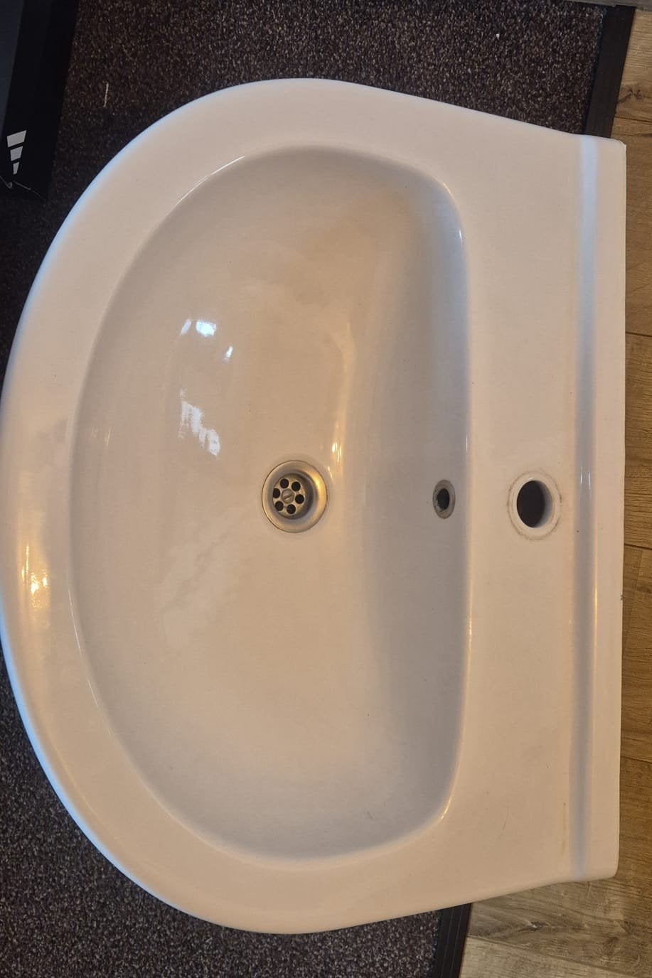 Witte wastafel, zo goed als nieuw, Onbekend, Ophalen of Verzenden, Zo goed als nieuw, Wastafel