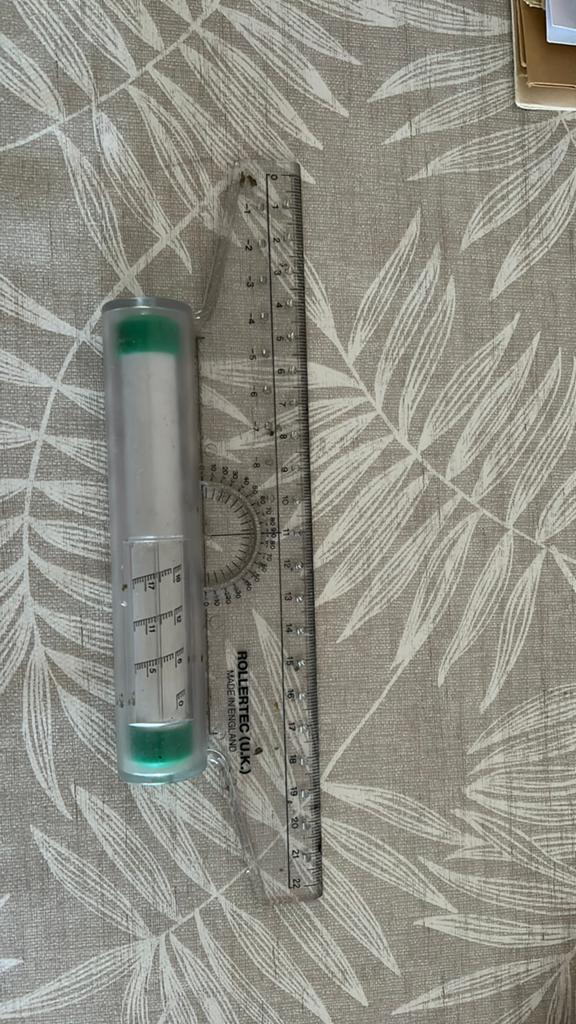 Rollertec clinometer lineaal vintage, Ophalen, Zo goed als nieuw