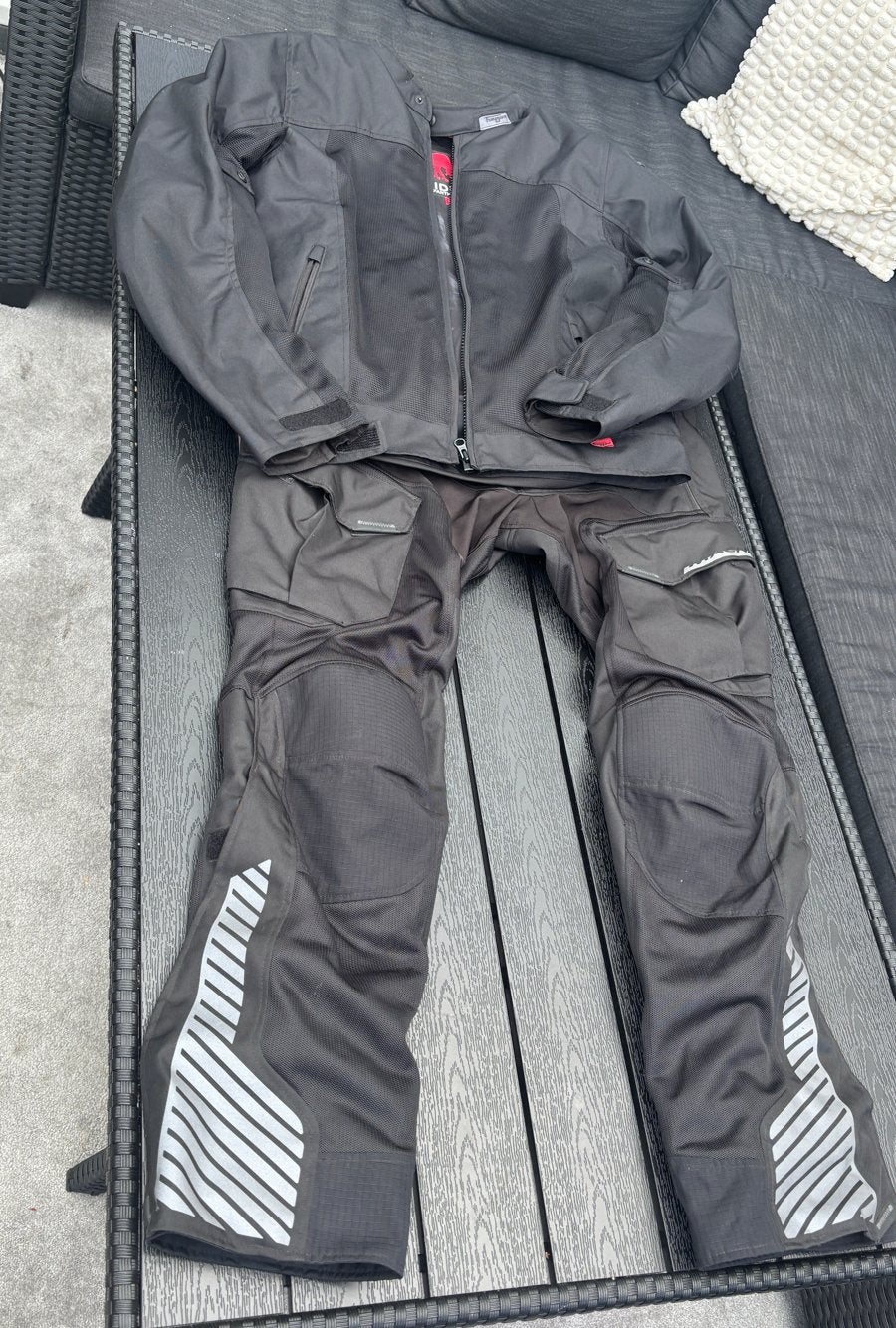 Motorpak: Furygan textiel jas XL en broek SXL in goede staat, Motoren, Kleding | Motorkleding, Ophalen of Verzenden, Tweedehands