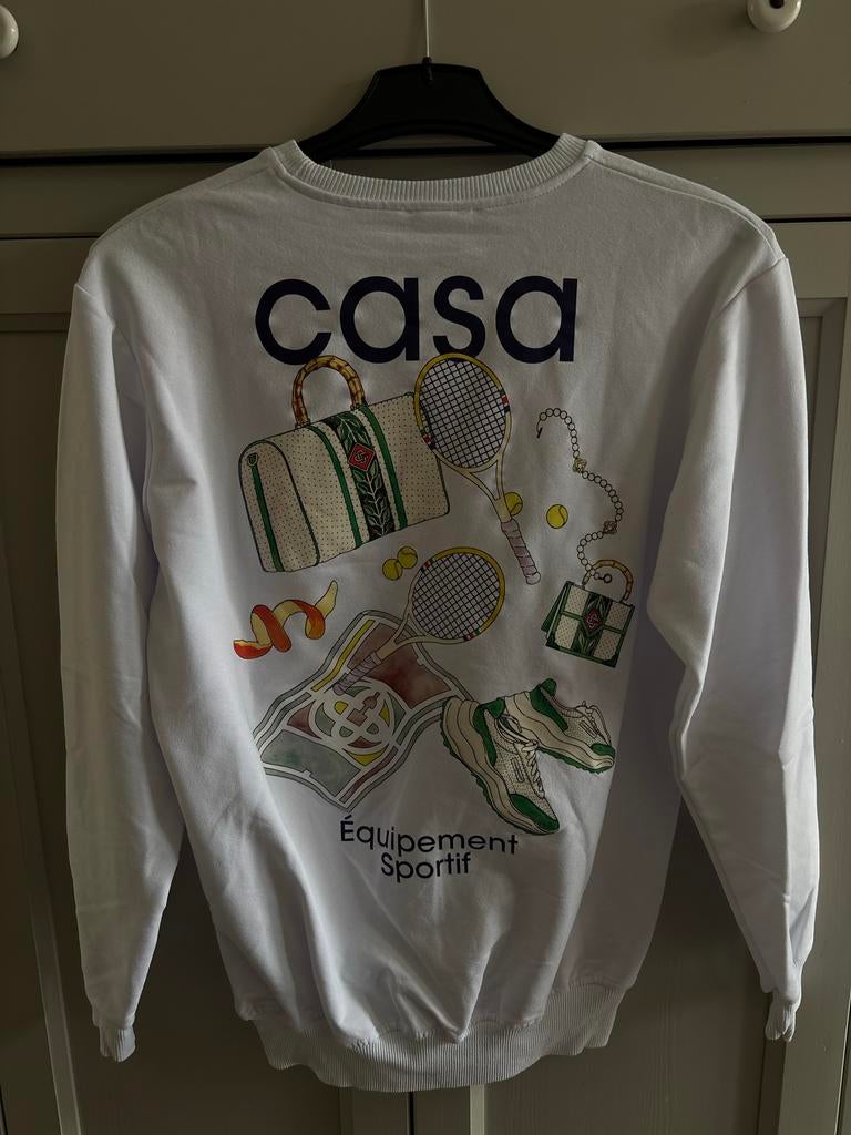 Casablanca Tennis Club Sweatshirt Maat M, Kleding | Heren, Truien en Vesten, Verzenden, Zo goed als nieuw, Maat 48/50 (M), Wit