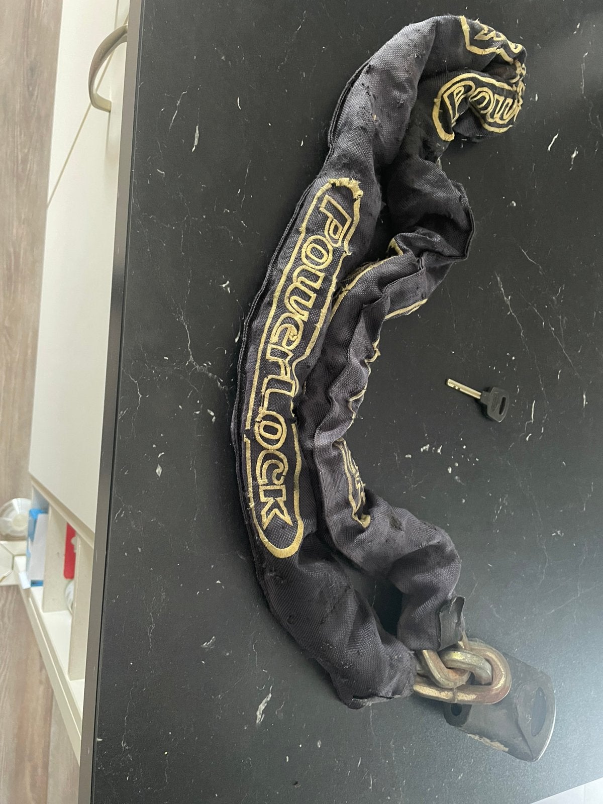 PowerLock Kettingslot – Zwaar Beveiligingsslot met Sleutel, Ophalen