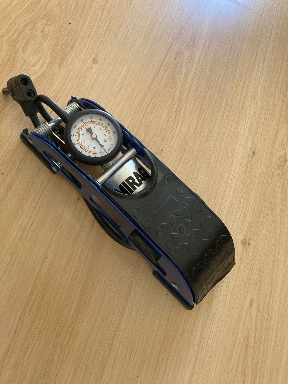 Nieuwe Mirage Voetpomp met Manometer - Max 7 Bar, Verzenden, Drukmeter, Nieuw