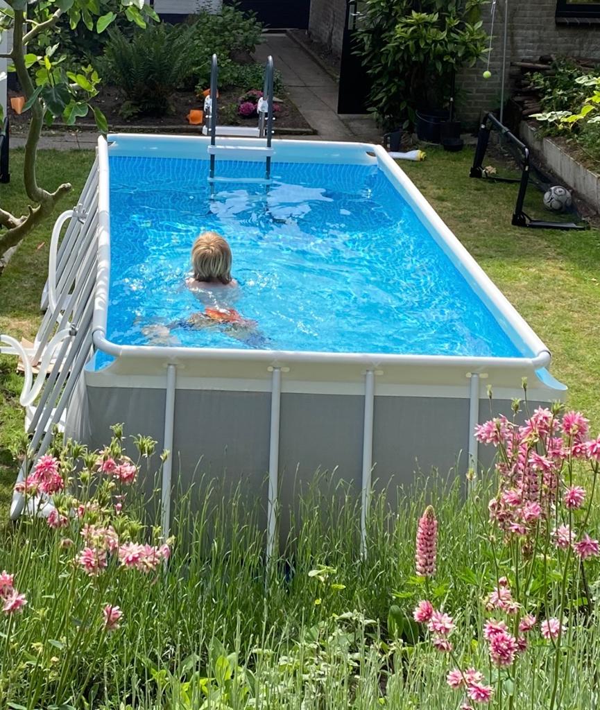 Intex Prism Frame Rechthoekig Zwembad 4.00m x 2.00m, Tuin en Terras, Ophalen, Gebruikt, 200 tot 300 cm, 80 tot 120 cm