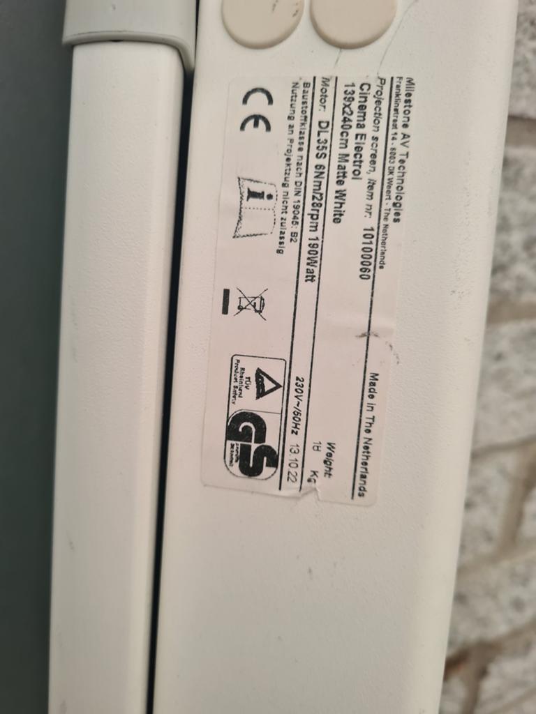projectiescherm Projecta Elektrisch TEAB, Ophalen, Elektrisch, Gebruikt