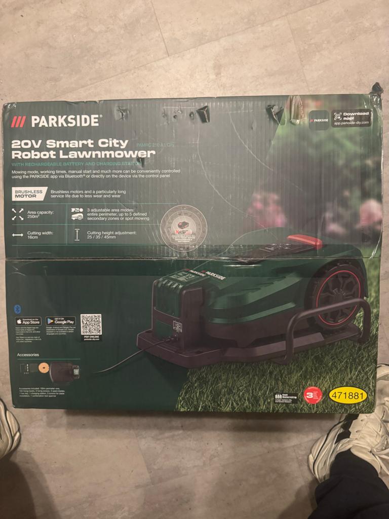 Parkside 20V Smart City Robotmaaier - Nieuw in doos, Ophalen, Nieuw, Elektrische grasmaaier
