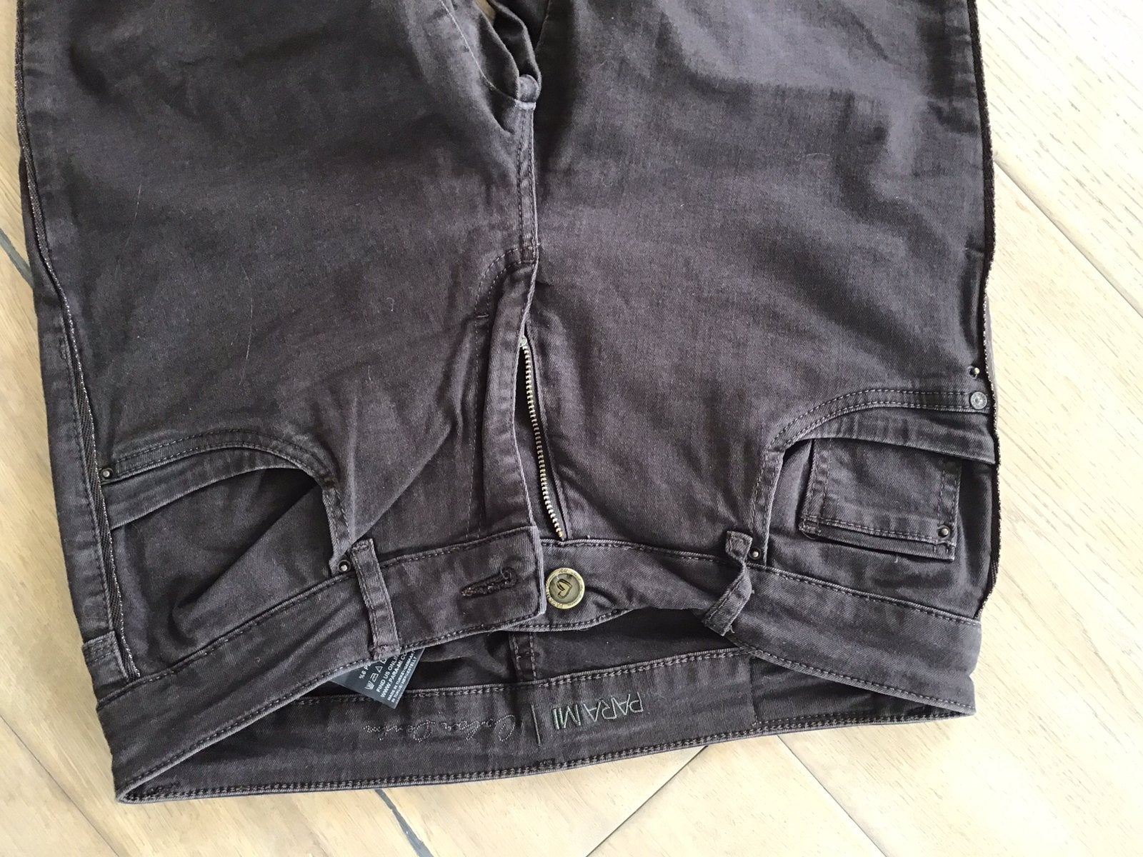 Para Mi, donkerbruine spijkerbroek,stretch, maat 40/30, zgan, Mi Piace, Overige kleuren, Ophalen of Verzenden, Zo goed als nieuw