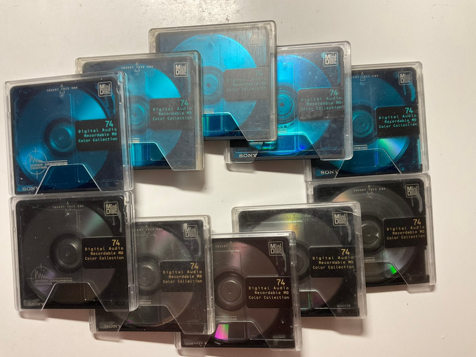 Minidisc’s. SONY NIEUWERE SOORT 10x als nieuw. 74 minuten, Ophalen of Verzenden, Discman