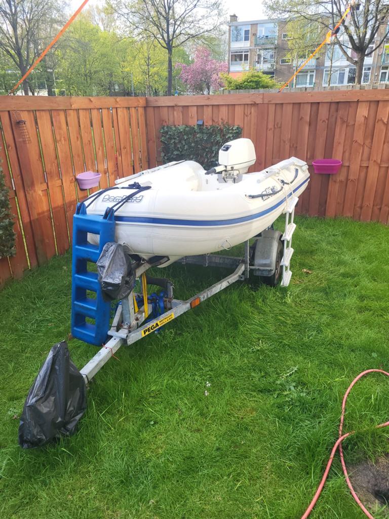 RIB/Rubberboot, Ophalen, Gebruikt, Buitenboordmotor, Bombard