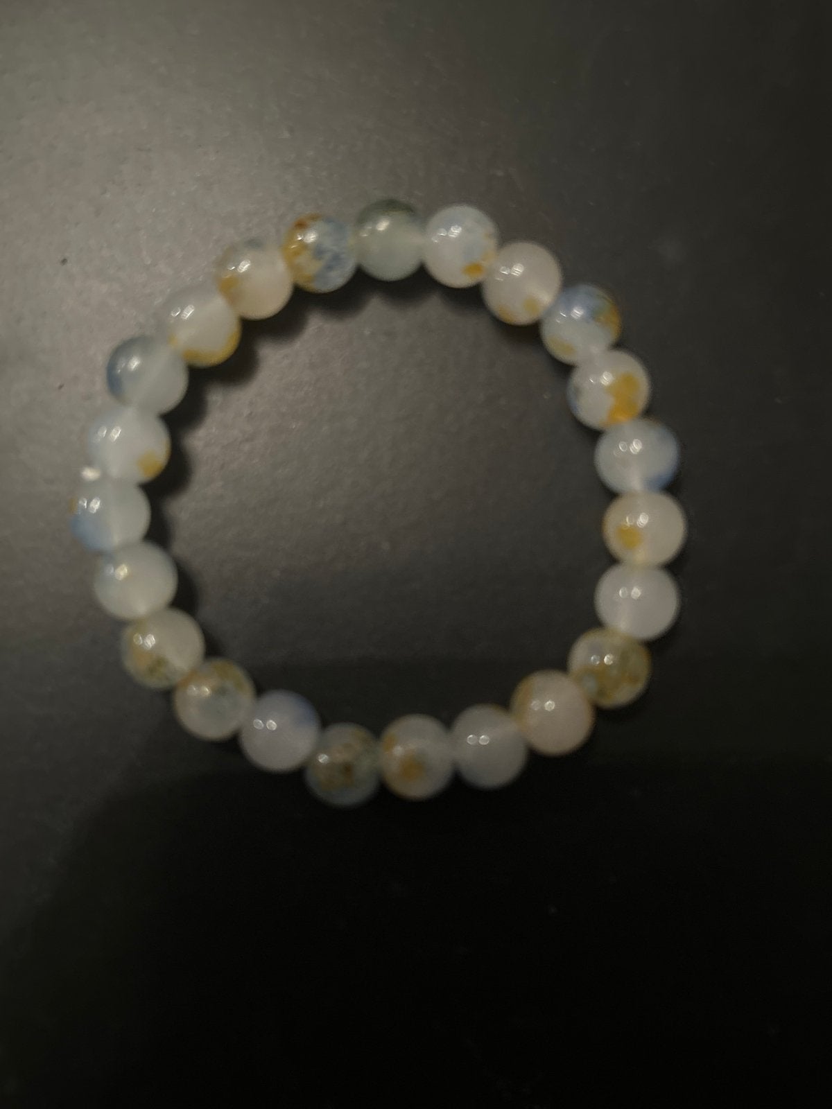 Kralenarmband met natuursteen look, Sieraden, Tassen en Uiterlijk, Verzenden, Nieuw, Overige kleuren, Overige materialen