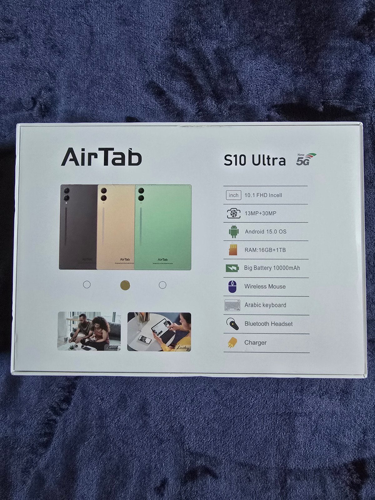 AirTab S10 Ultra 10.1 inch tablet met accessoires, Computers en Software, S10 Ultra, Nieuw, 1 TB, AirTab