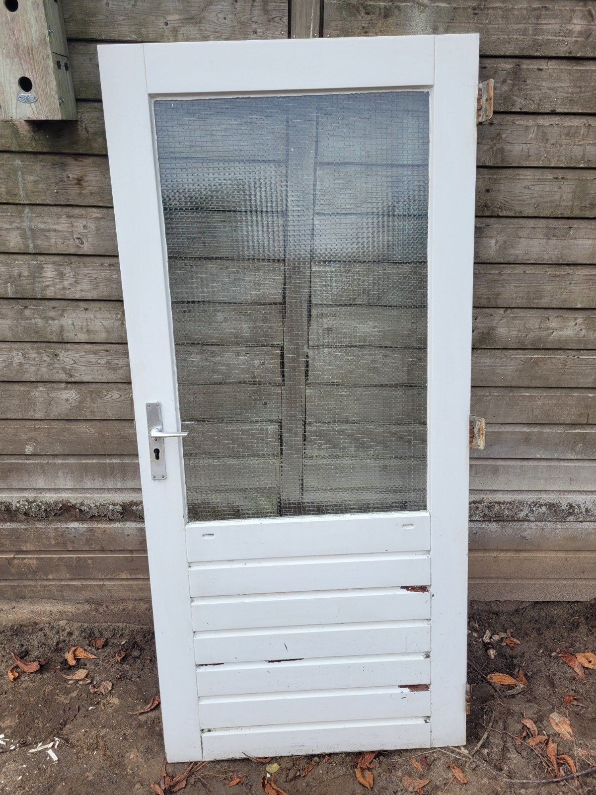 Rechtsdraaiende schuurdeur 201,5 cm x 93 cm, Ophalen, Gebruikt, 80 tot 100 cm, Buitendeur