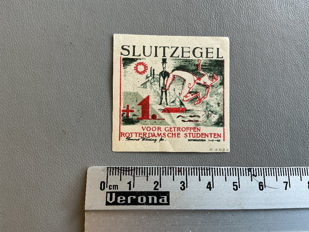 Sluitzegel getroffen Rotterdamsche studenten, Verzenden, Na 1940, Postfris