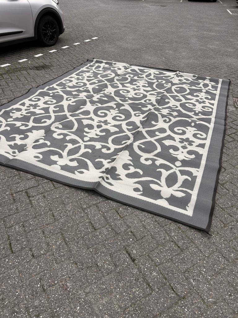 Chill Mat XL - Buitenkleed 350x270cm - Grijs/Wit, Ophalen of Verzenden, Zo goed als nieuw