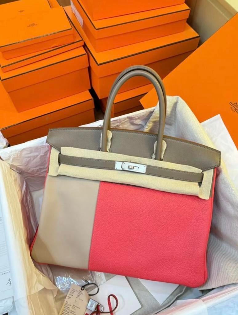 Nieuwe Hermes Birkin tri-color Tas met Doos, Bon en Stofzak, Ophalen of Verzenden, Nieuw, Overige kleuren, Handtas