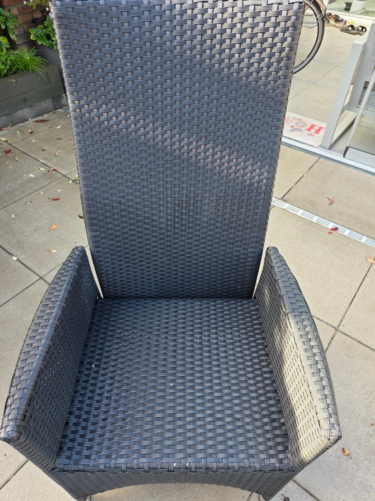 4x S2DIO Exclusive Tuinstoelen - Wicker Zwart, Ophalen of Verzenden, Gebruikt, Wicker