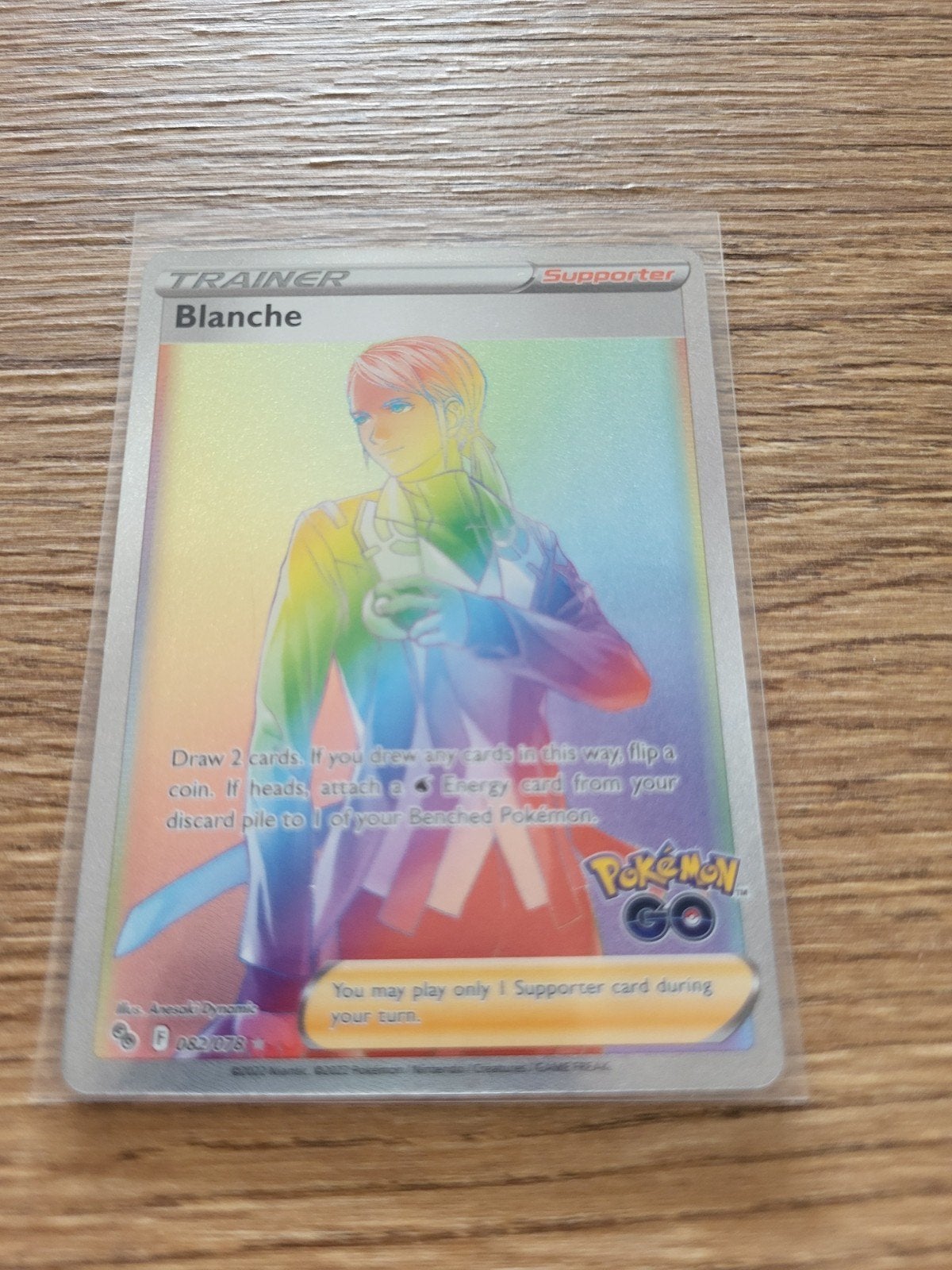 Pokémon TCG: Blanche Full Art Trainer Kaart (Foil), Ophalen of Verzenden, Zo goed als nieuw, Losse kaart, Foil