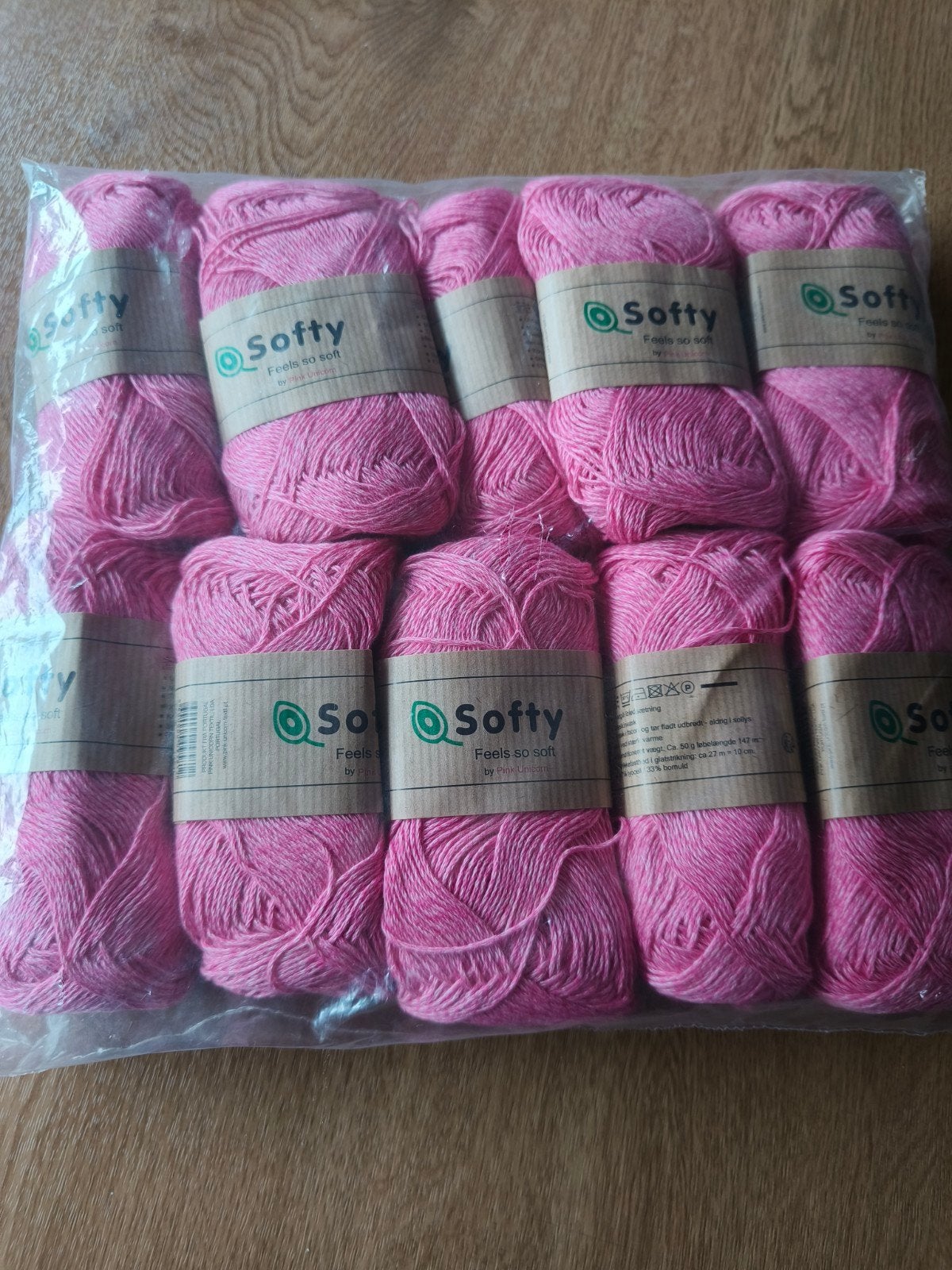 Softy roze garen - 10 bollen, Ophalen of Verzenden, Nieuw, Breien of Haken, Wol of Garen