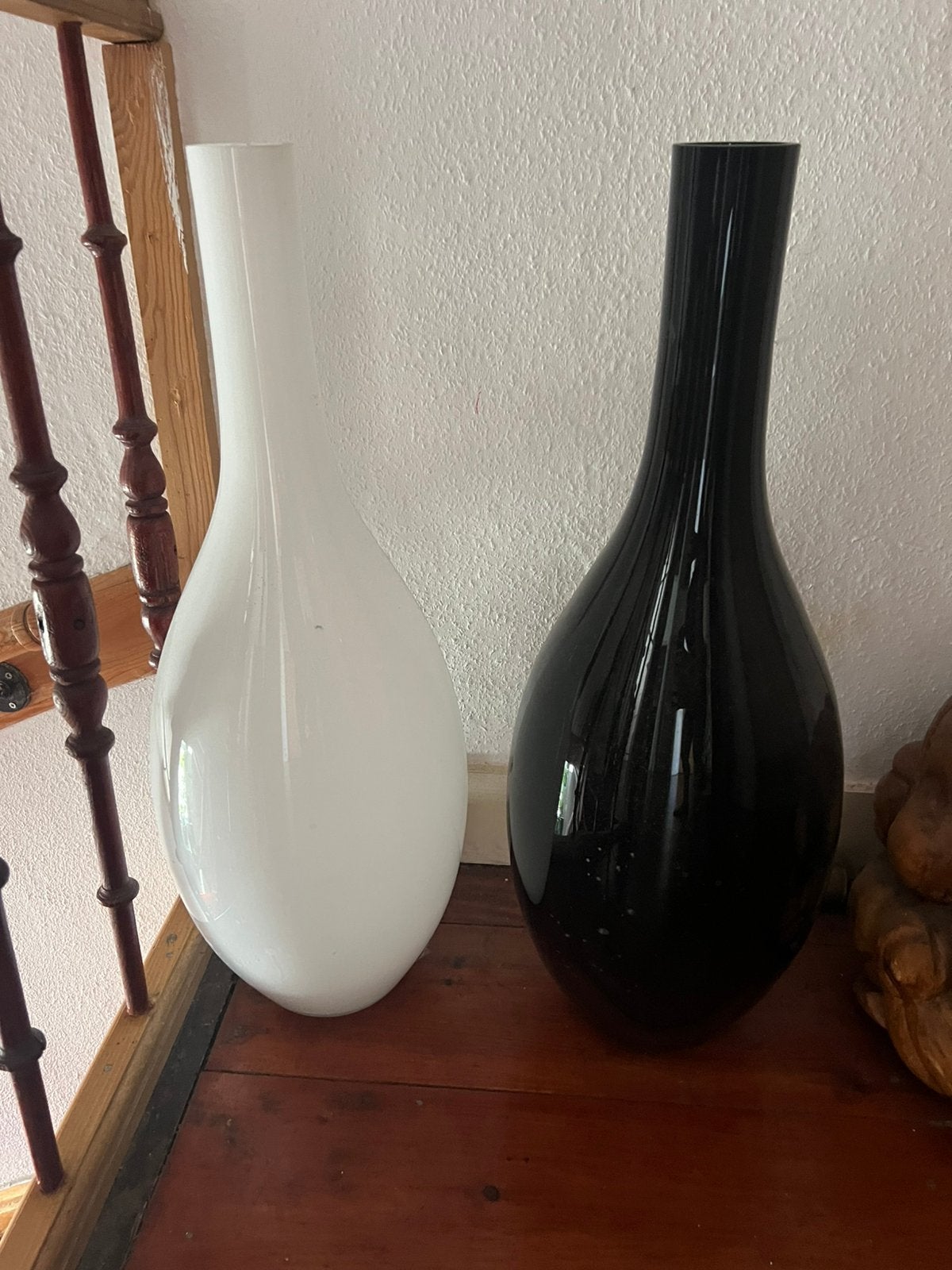 Twee zeer grote leonardo vazen, Huis en Inrichting, Woonaccessoires | Vazen, Ophalen, Wit, 70 cm, Glas