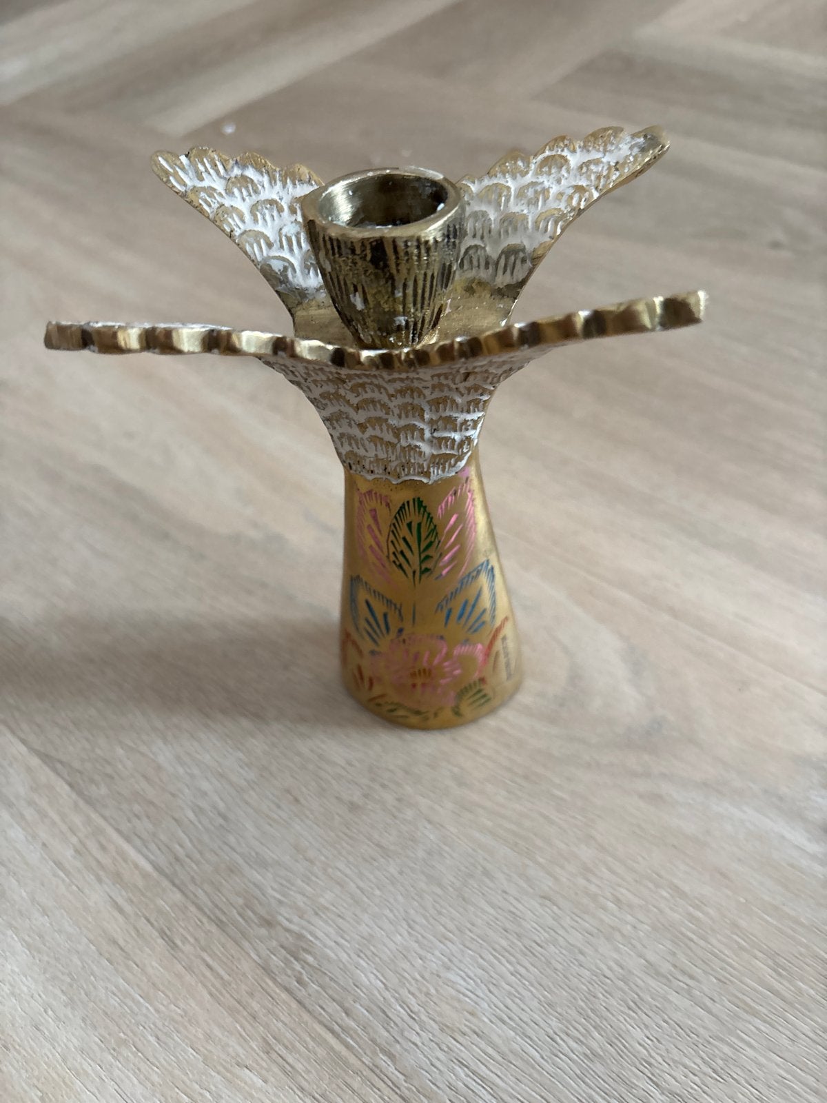 Doing Goods kandelaar en is hanggeschilderd D, Ophalen, Koper of Brons