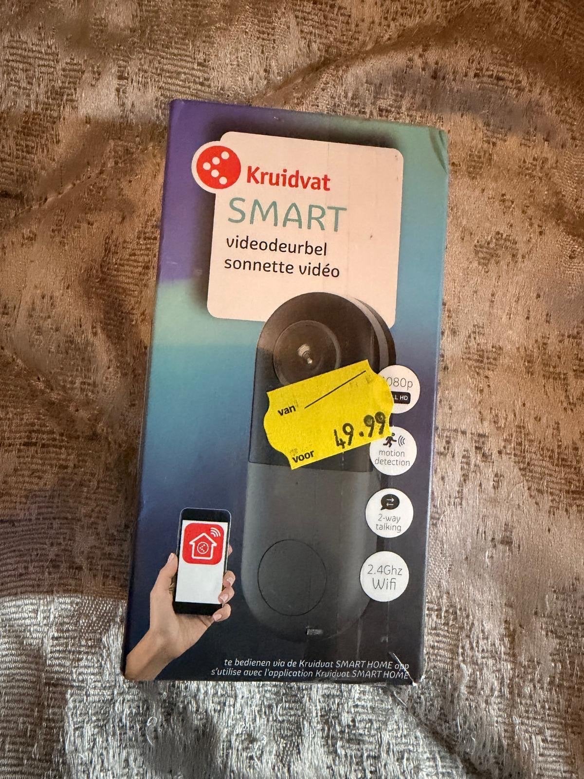 Kruidvat SMART videodeurbel - Beveilig je huis slim!, Ophalen of Verzenden, Ingebouwde camera, Nieuw, Draadloos