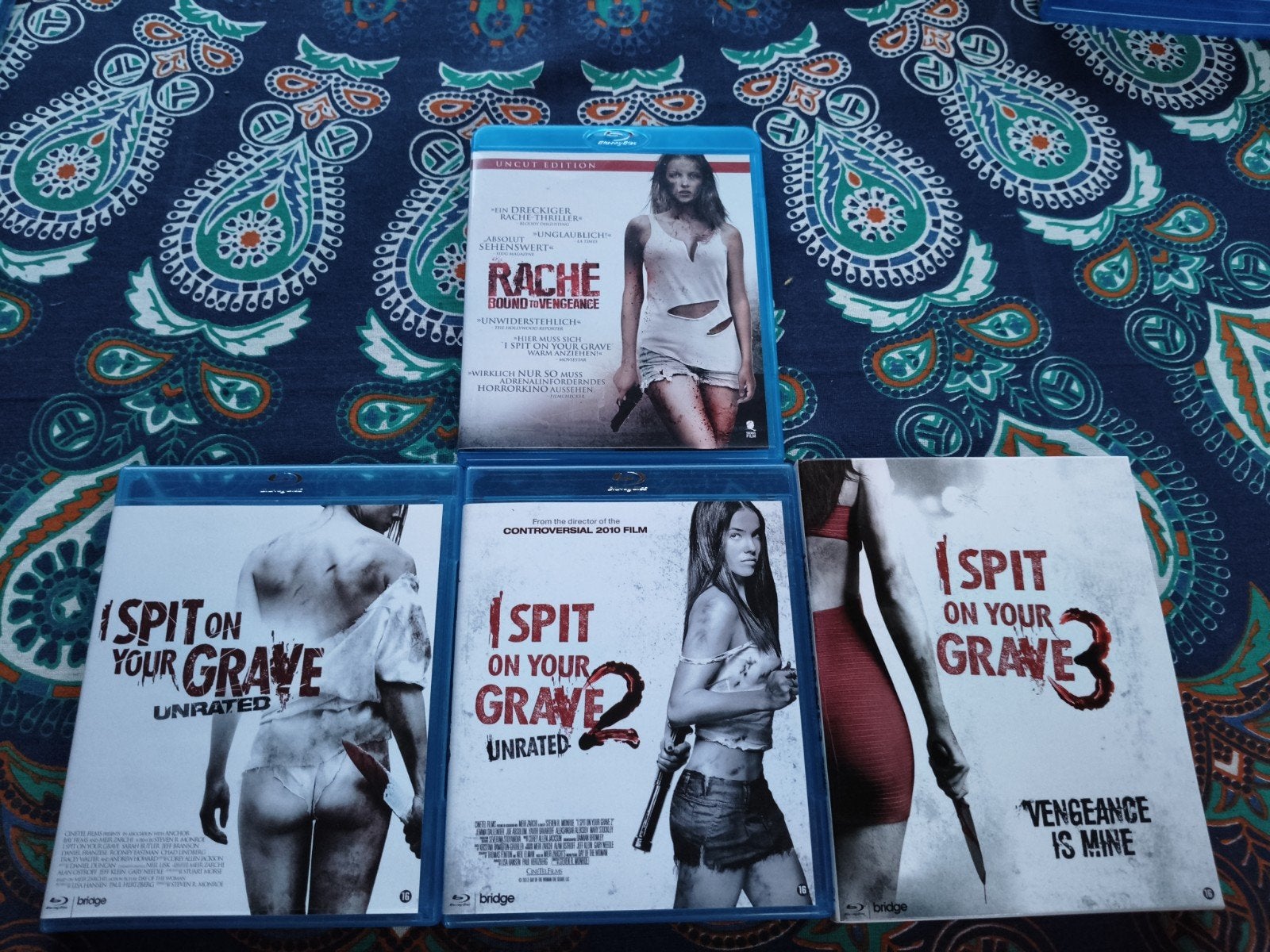 I Spit On Your Grave Trilogie + Rache Blu-ray Boxset, Cd's en Dvd's, Blu-ray, Gebruikt, Horror, Blu-ray, Filmcollectie, Vanaf 16 jaar