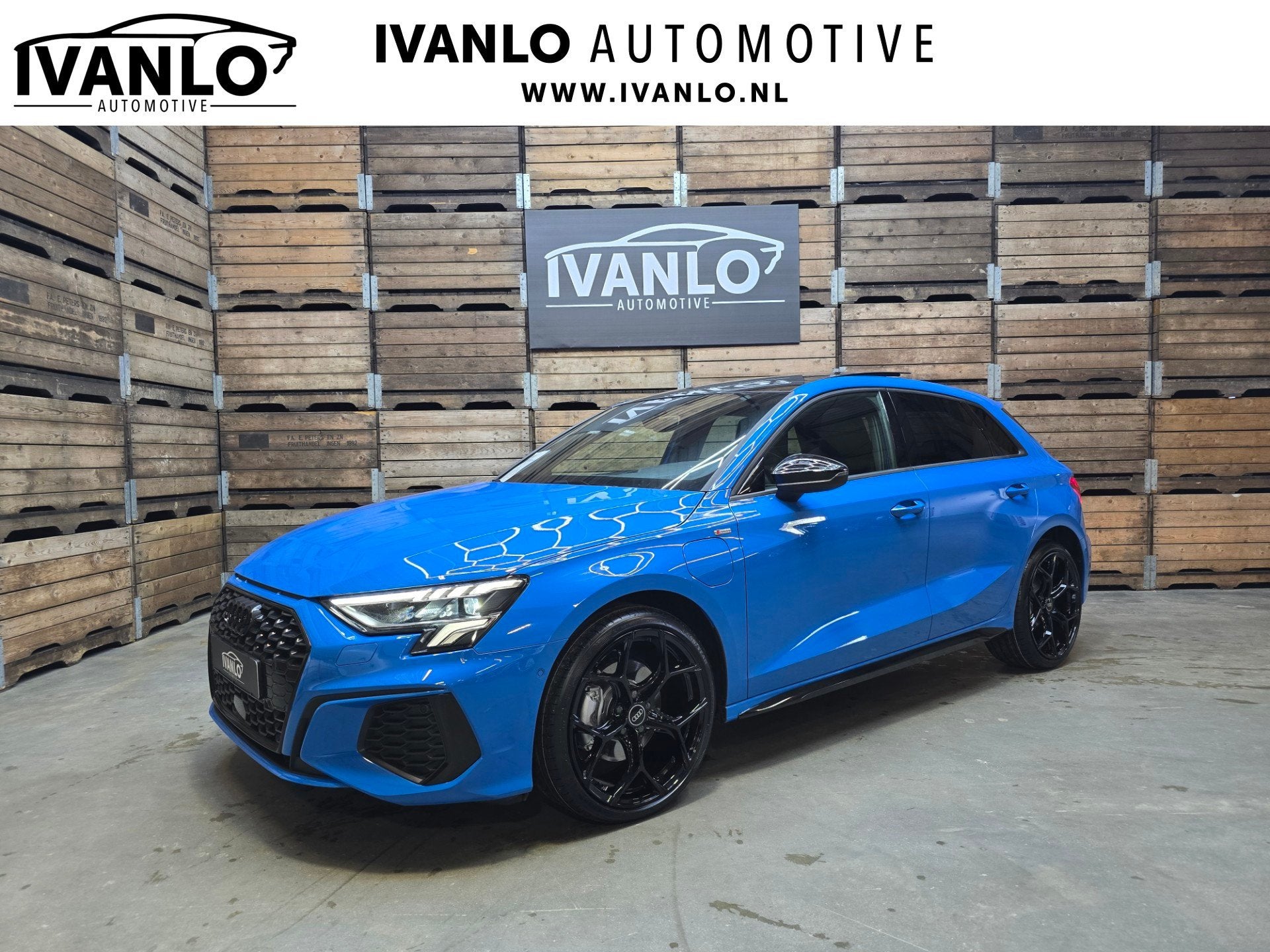 Audi A3 Sportback 40 TFSI e Edition S-Line TURBOBLAUW Pano H, Auto's, Automaat, Zwart, Blauw, Bedrijf